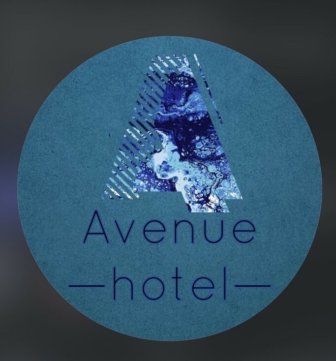 Логотип отеля AVENUE Нальчик — современная гостиница в КБР, фасад здания и интерьер номеров для каталога BIZKBR.